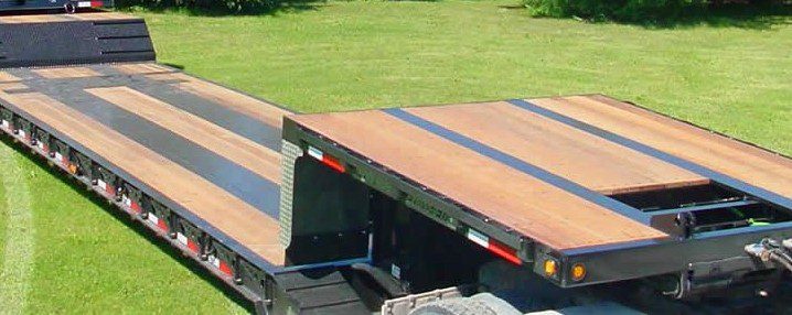 Apitong trailer decking installed on flatbed truck trailer